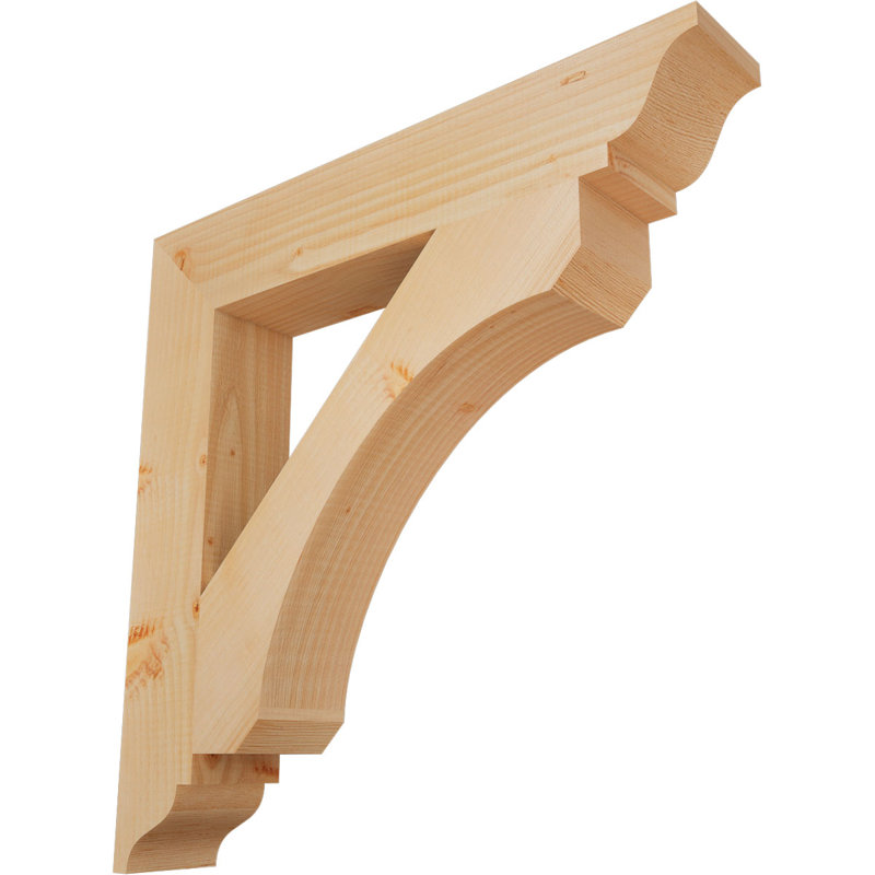 Support en bois rustique traditionnel BKTLEC01, Douglas (lisse), H 24 po x l 3,5 po x P 24 po