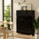 Buffet moderne ultrabrillant, armoire de rangement élégante avec tiroir et tablette réglable, poste de café élégant pour la salle à manger