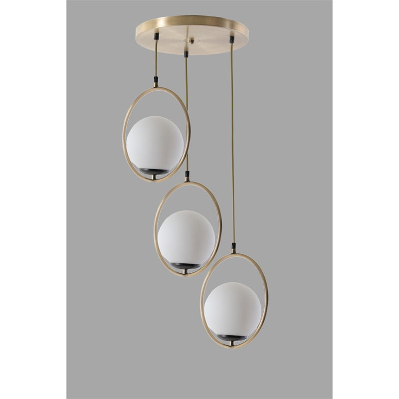 Colusa 3 - Light Gold Cluster Pendant