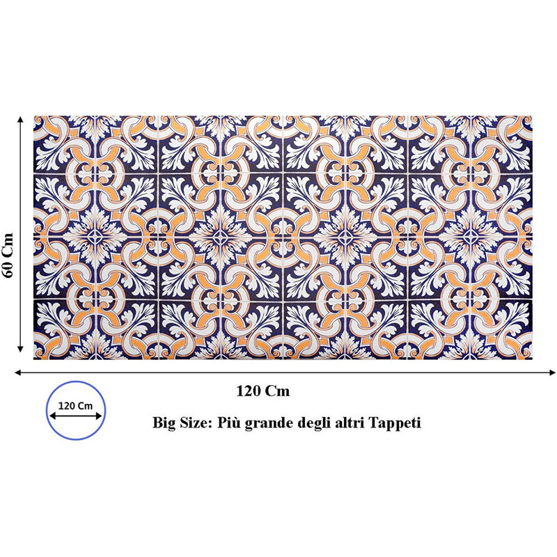 Omarion Non-Slip Indoor Doormat, 60cm W x 120cm L
