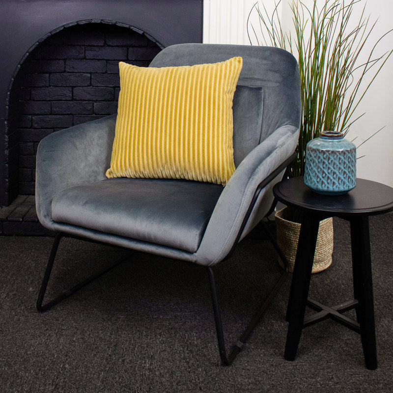 Postrio Shadow Luxury Cushion, Blue, Feathers