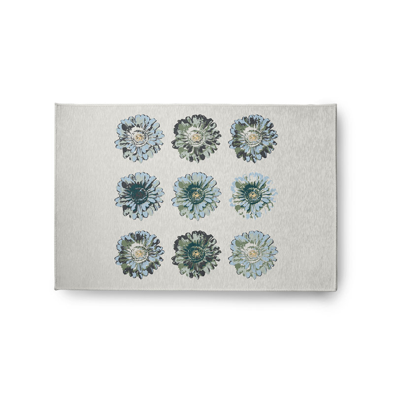 Tapis en chenille à motif floral Gypsy, Rectangle 2 pi x 3 pi