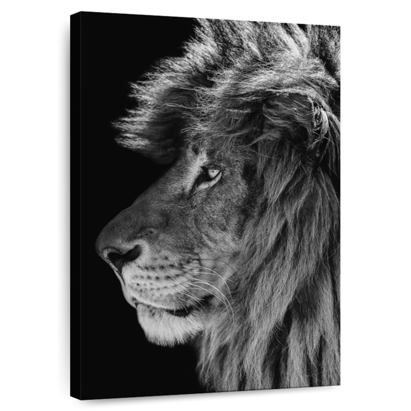 Brampt Lion Side Profile, 12" H x 8" W