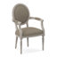 Chaise avec accoudoirs en tissu Dauphin-71069644-71069666