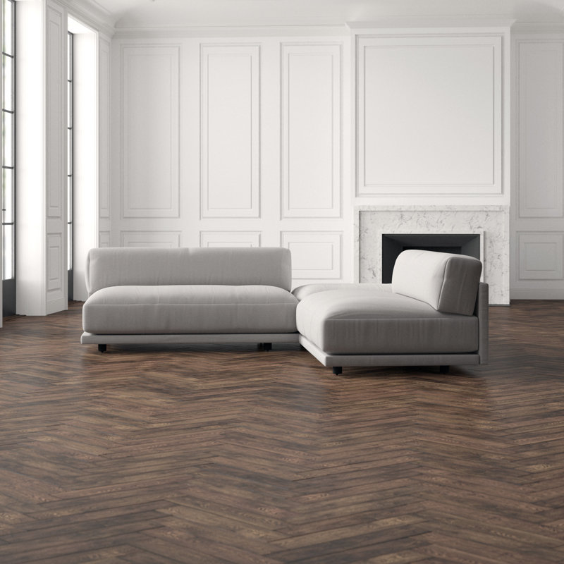 Sunday Sectional, Agnew Gray Textured Basketweave