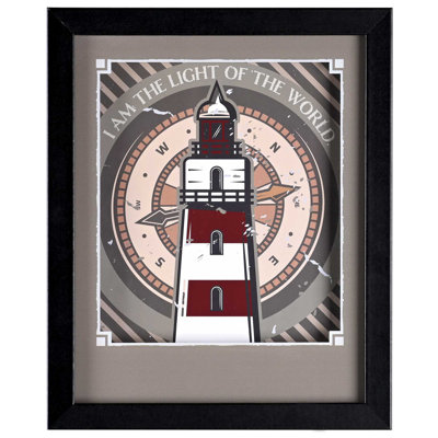 Framed Art Lighthouse I Am Light