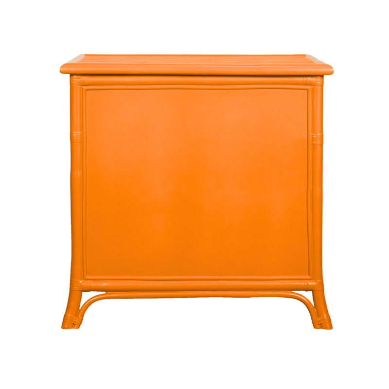 4 - Drawer Nightstand, Citrus Orange