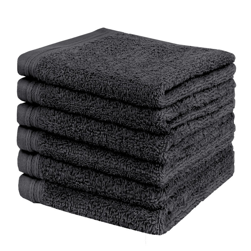 Essuie-mains 100% coton Alexandra, Gris foncé