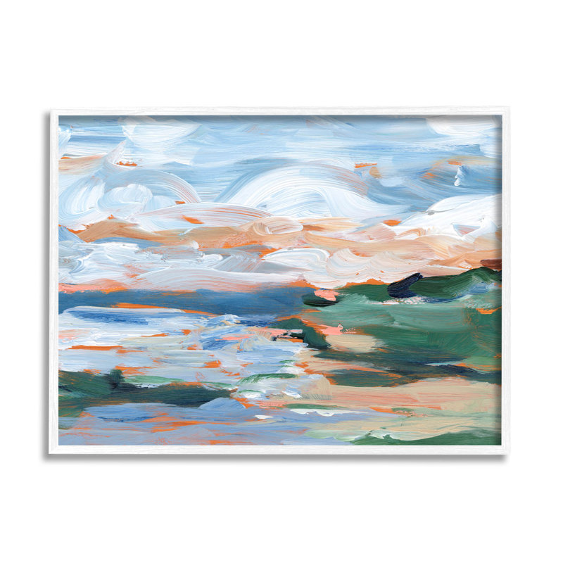 Scène de paysage marin moderne, estampe numérique par Ethan Harper, H 11 po x l 14 po x P 1,5 po