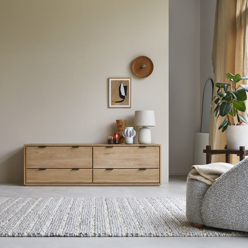 Senson Media Console, Natural Wood
