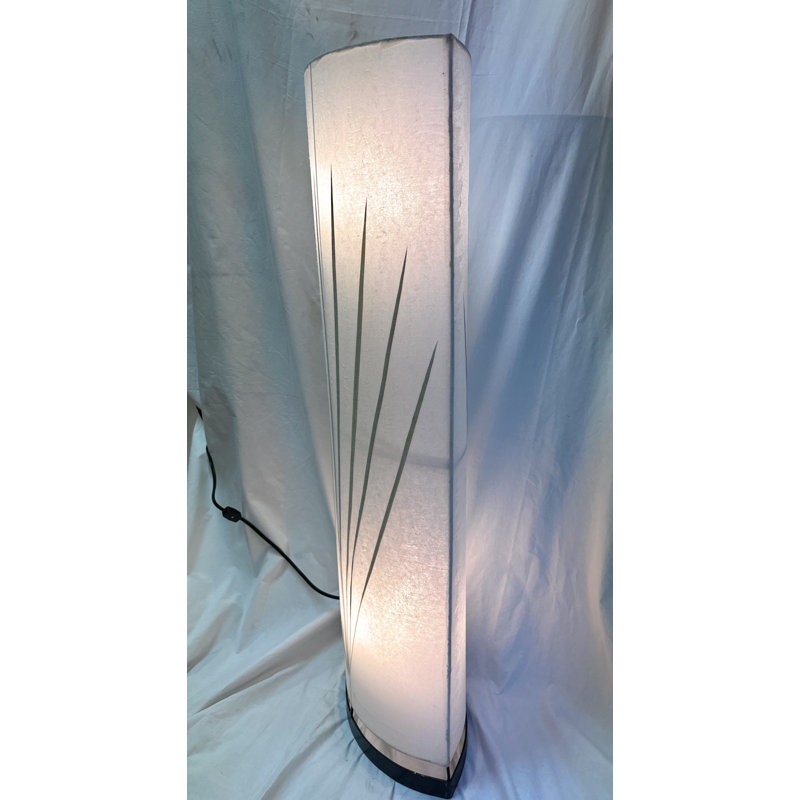 Lampe sur pied ovale en papier fabriquée à la main