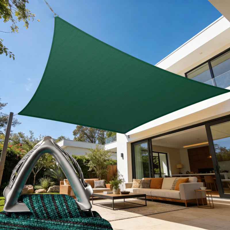 Pare-soleil rectangulaire Amgo Pro Ring, 12 pi x 16 pi, Vert