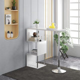 Bar Table Bar Table Bar Table With Shelf MDF Metal