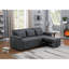 Modern Sofa Zoey 79.75" Linen Convertible Sleeper Sofa With Side Pocket