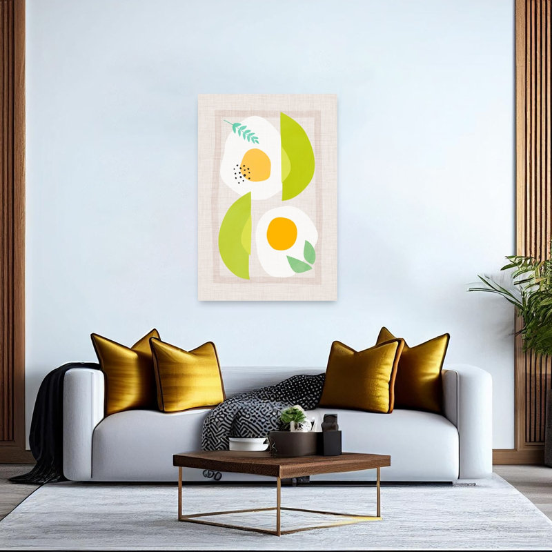 Modern Breakfast Abstract Abstract Minimalist Modern Landscape Nature Wall Art Print 1 Piece Wrapped Canvas Wall Art