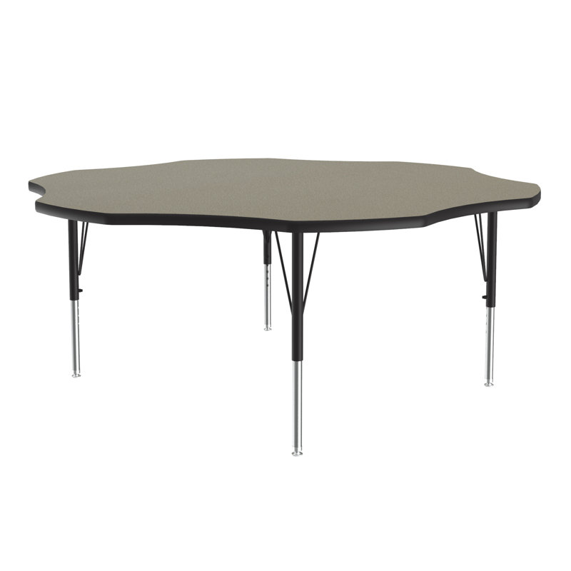Laminate Adjustable Rectangle 6 Students Activity Table, Savannah Sand