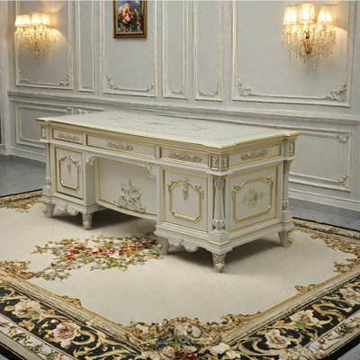 French style carved luxurious desk