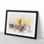 Yellow New York Skyline Watercolour - Framed Print-56882162-56882165