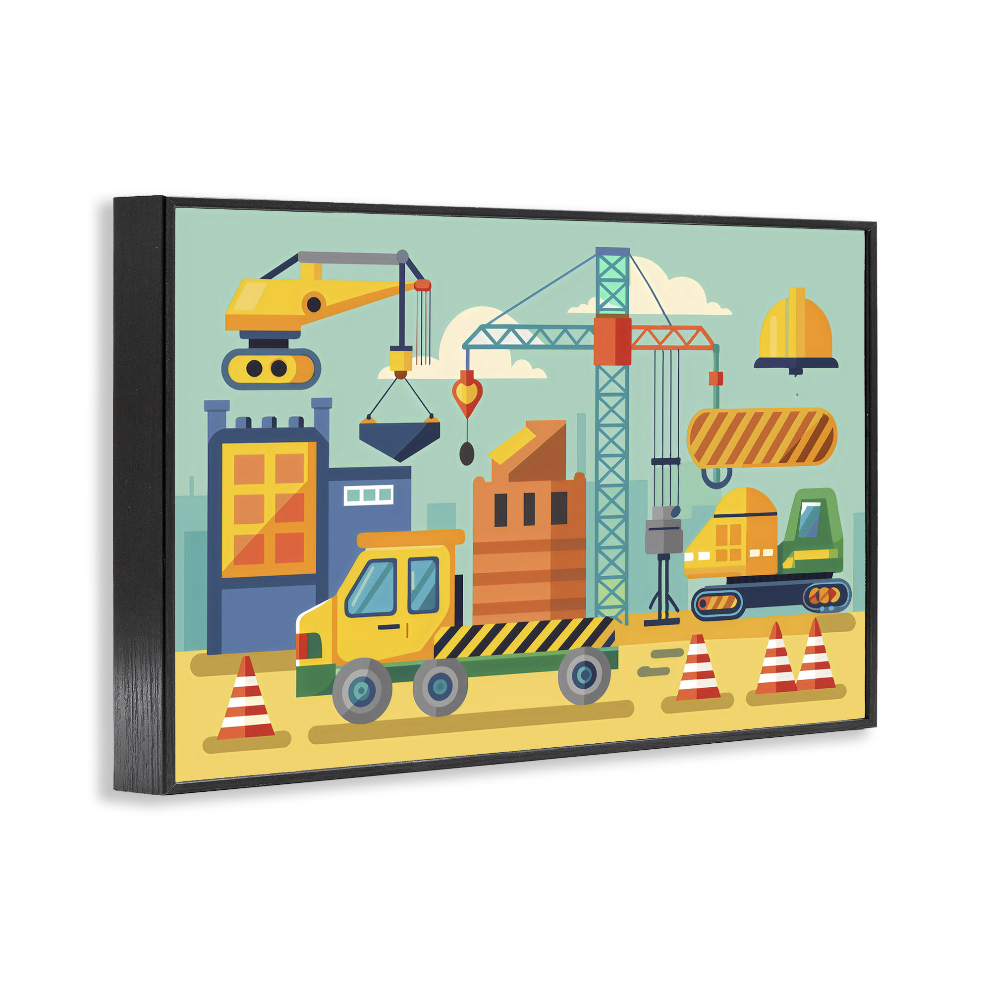 Wrought Studio Industrial Construction Site Framed Giclee, design by ...