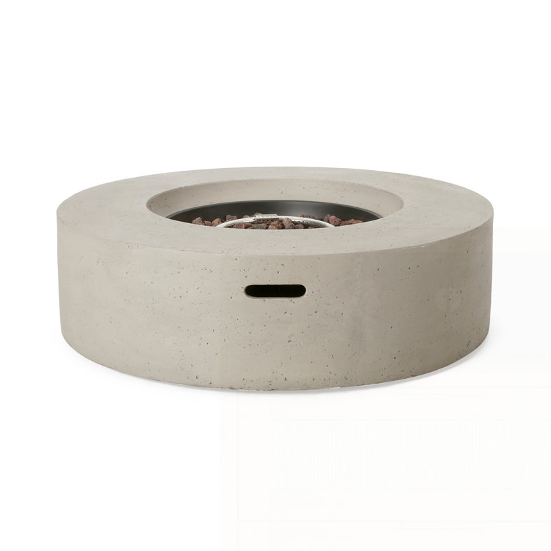 Modern Outdoor Fire Pit, Light Gray