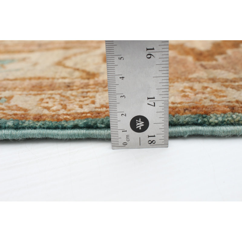 One-of-a-Kind Runner 6' X 15'9" New Age Runner Wool Area Rug in Brown/Ivory/Turquoise