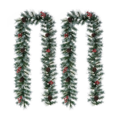 Soperton 9' Pre-Lit Christmas Garland with Warm Lights