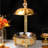 7 Qt Stainless Steel Round Chafing Dish, Golden Buffet Dish with Fuel Holder