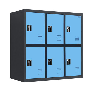 6 Door Employee Locker with Lock Latch