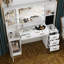 140cm Professional Vanity Desk with Glass Top & 10 LED Bulbs - Large Makeup Table with Jewelry Organ