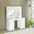 Luxury Build - Witte 7-Drawer Vanity Set With Lighting Black High Gloss-1641928504