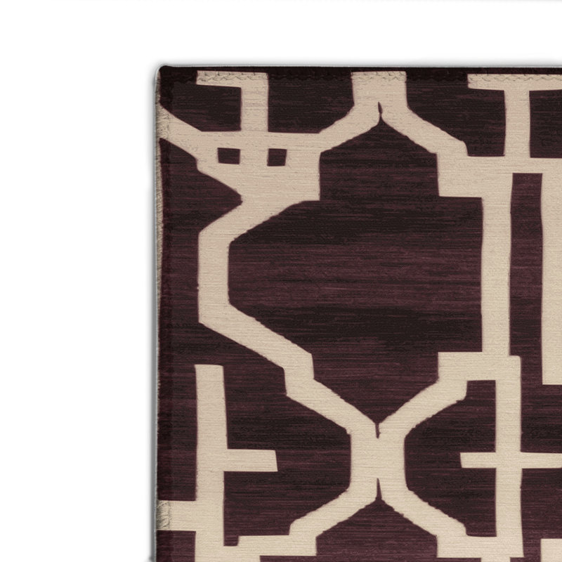 Tapis brun intérieur et extérieur Trellis, Rectangulaire 2 pi x 3 pi