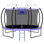 Trampoline arc-en-ciel mauve 14 pi 2026 Acwarm Home - capuchon 1500 lbs, Astm, avec ensemble de basketball, filet, échelle et coussin