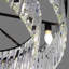 Lustre en cristal prisme 8 lumières Polaris au fini gris mat