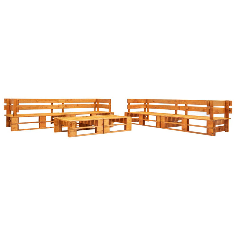 Esarosa Pallet 6 Seater Sofa Set, Honey Brown