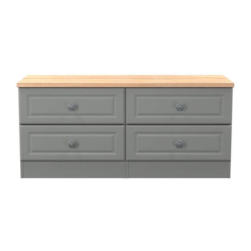 110cm W 4 - Drawer Chest of Drawers, Grey