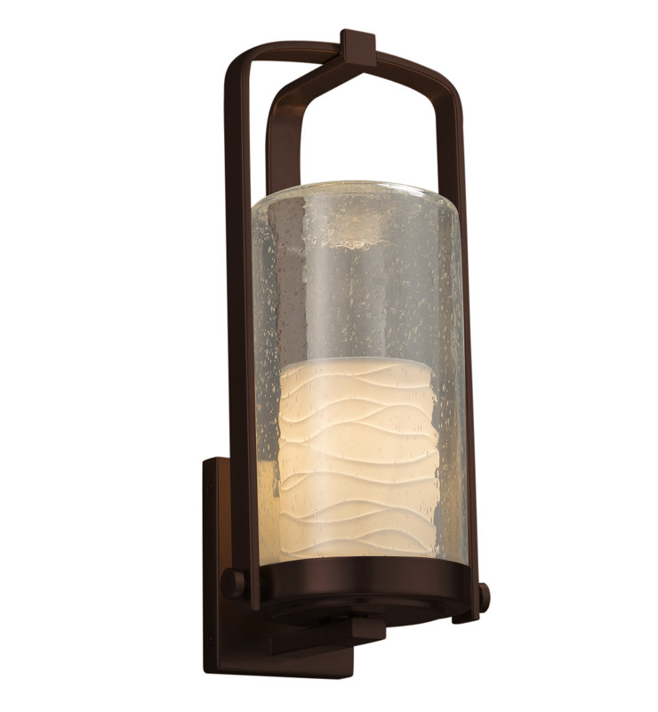 Applique à bras extérieur Getz, H 16,5 x l ? x P 7 po, Noir mat