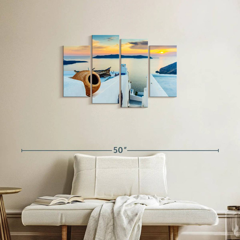 Nicci Scenic Santorini Sunset, H 22 po x l 36 po