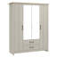 Limestone 4 Door 2 Drawer Wardrobe with Mirror-112236023
