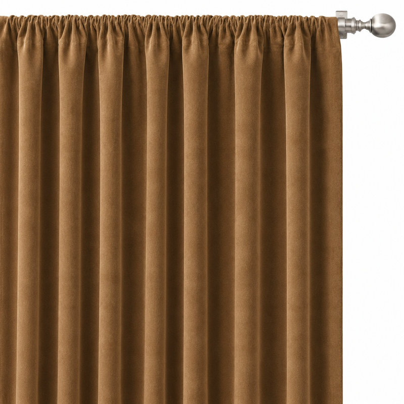 Shiny Solid Velvet | Gian Fabric, Mocha