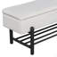 Banc de rangement rembourré Farmhouse avec compartiment caché, banc d'entrée moderne pour le salon, le vestibule et les couloirs-75017888