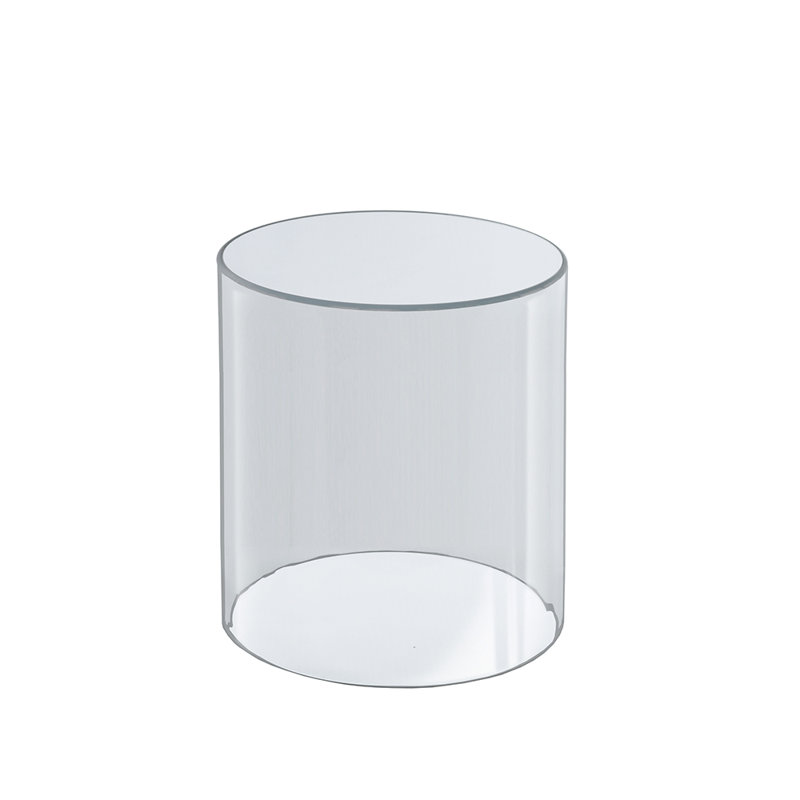 Présentoir cylindrique transparent en acrylique, contenant rond en plastique et colonne montante, l 6 po x H 8 po