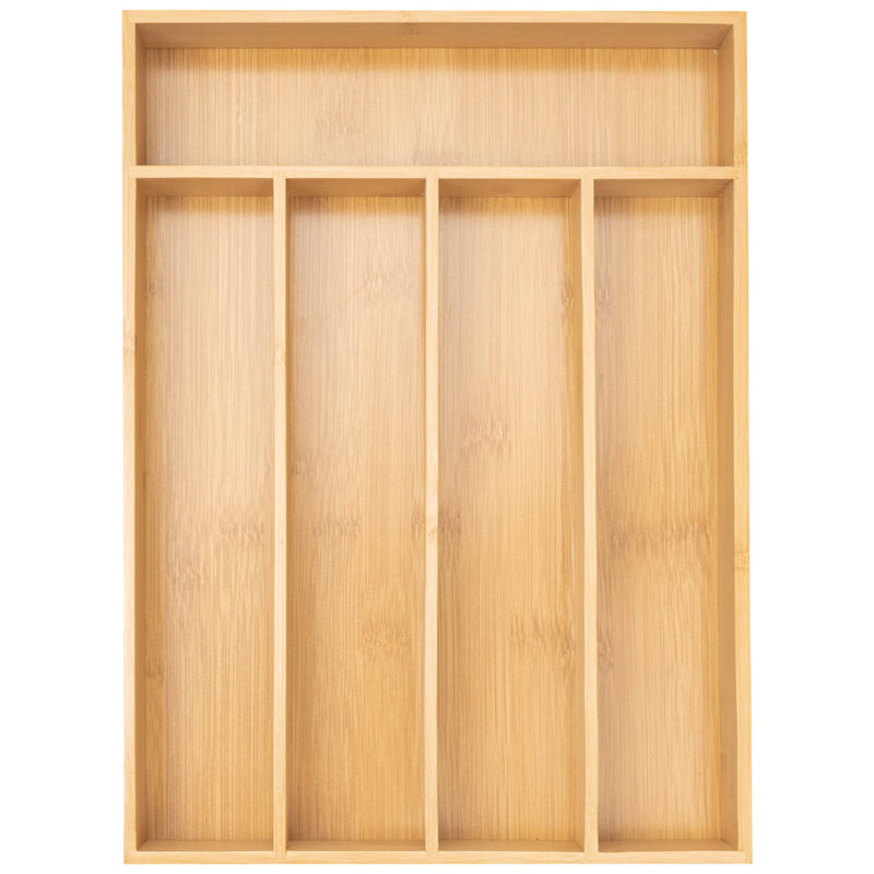 Rangement pour ustensiles de cuisine en argent en bambou