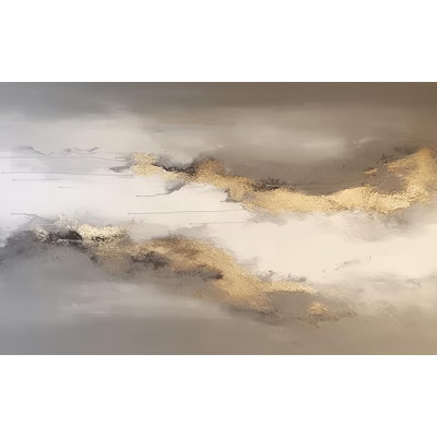 Gold Beige Abstract Wall Mural