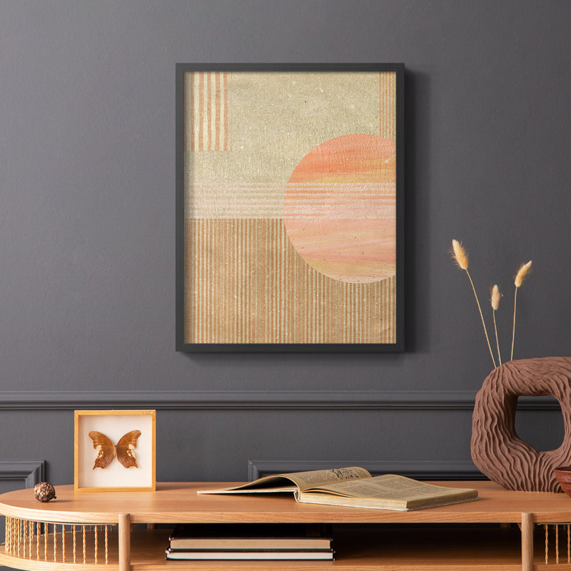 Adobe Sunrise II, reproduction encadrée - bois massif, H 10 po x l 8 po, Noir