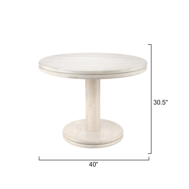 Bourbon Dining Table, Off-White