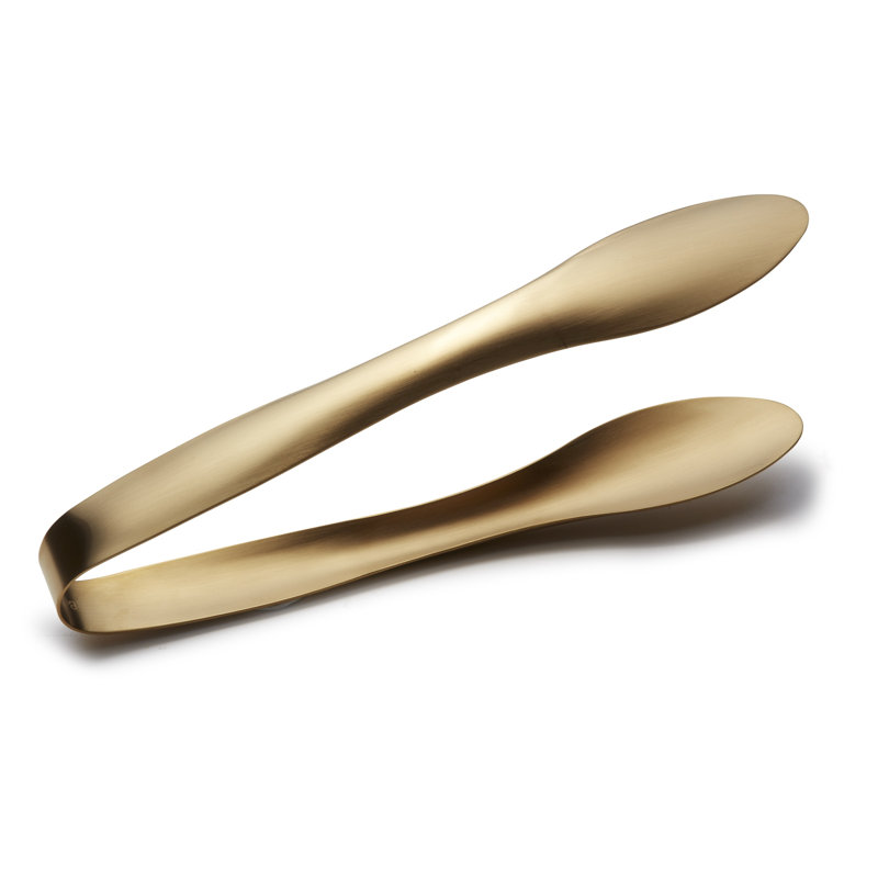 Stainless Steel Salad / Serving Tongs, Gold Matte