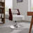 Salon Vegan Leather Swivel Lounge Chair In White