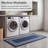 Double Border Machine Tufted Performance Dark Gray/White Rug-1078932806