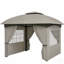 Pavillon de jardin à double toit, pavillon élégant au design, avec rideaux, fenêtres d'églises, pour l'extérieur