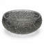Lavabo de salle de bain vasque circulaire en verre trempé noir clair 17 po Moonshell - Collection Clearview-129910054